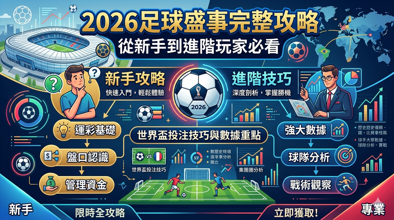2026足球盛事完整攻略：從新手到進階玩家必看的世界盃投注技巧與數據重點